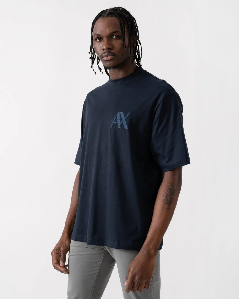 Armani Exchange Mens Monogram Logo T-Shirt