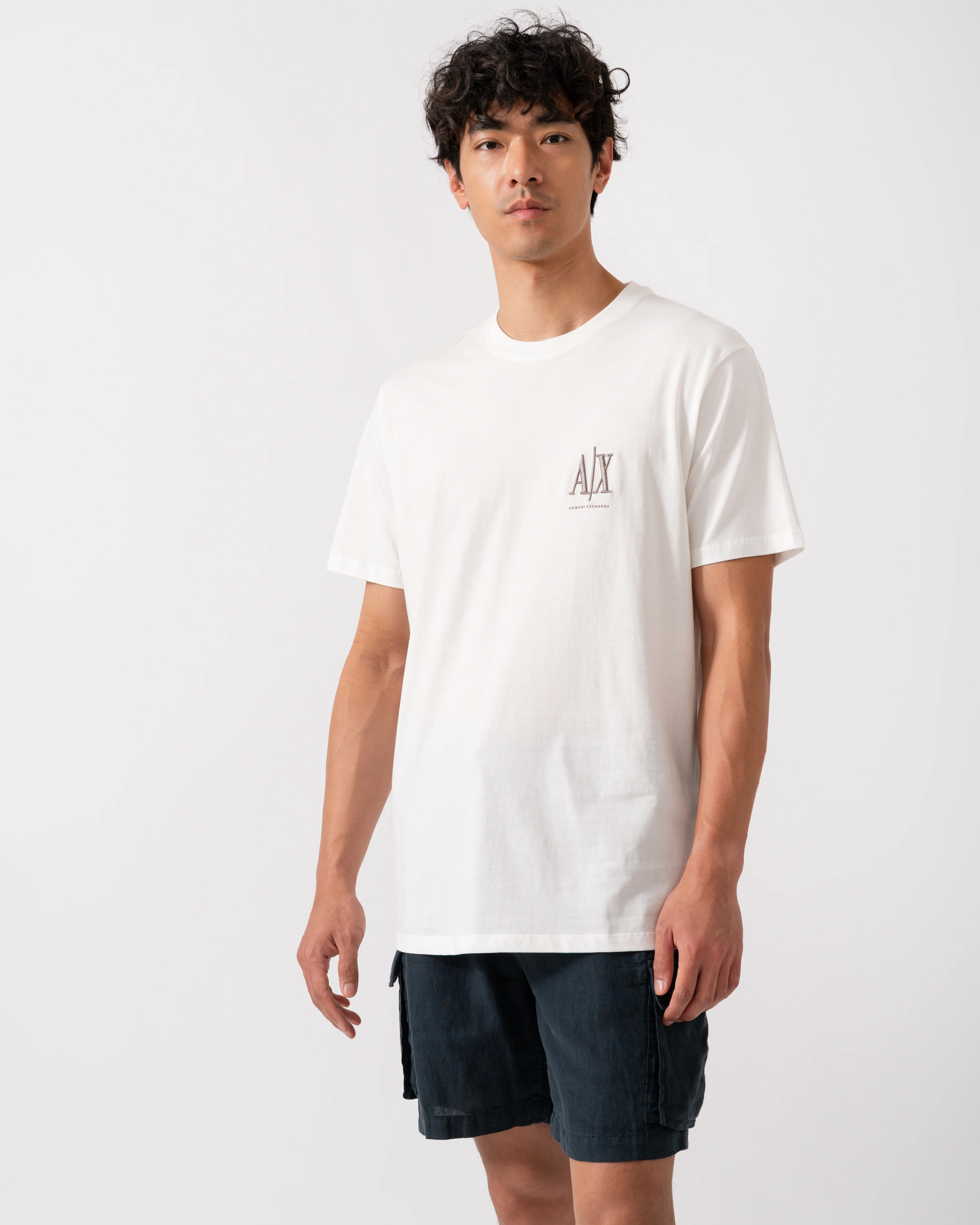 Armani Exchange Mens T-Shirt XM000365-AF12308 - Off White U0009