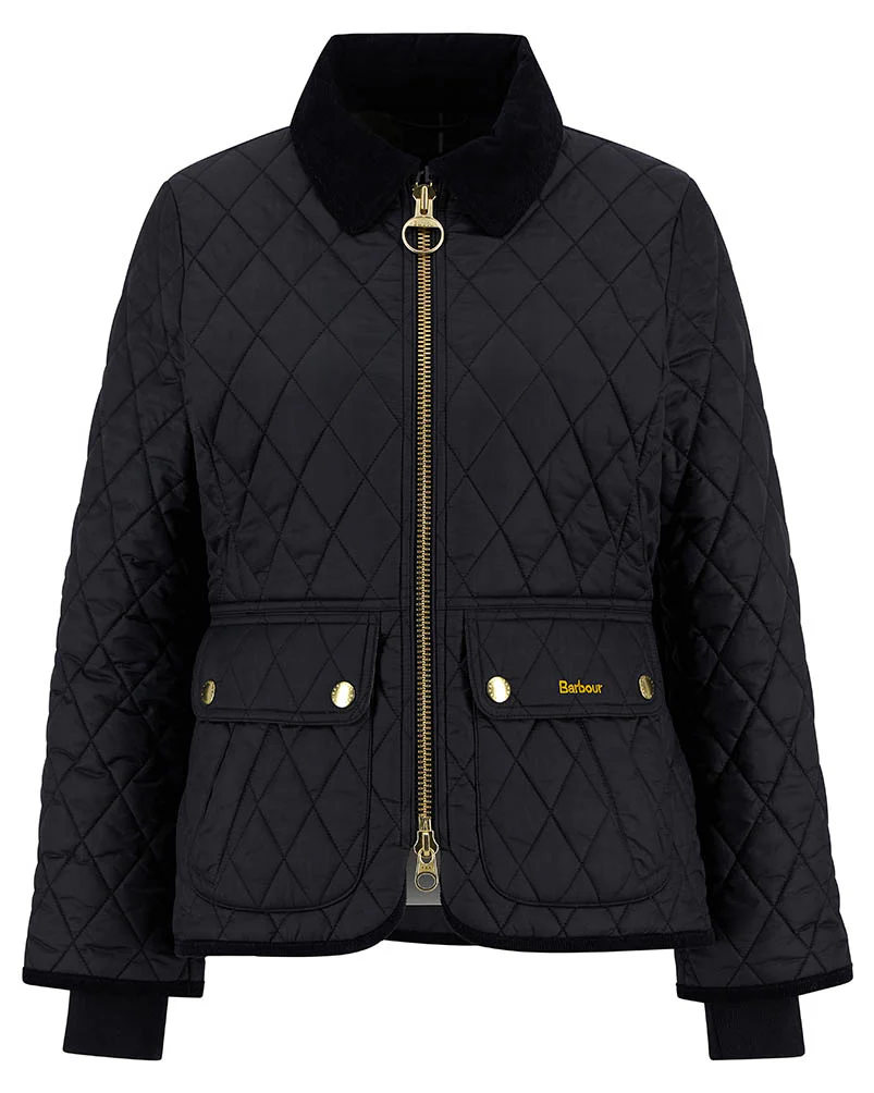Barbour Fitted Beadnell Womens Quilted Jacket - Black/Classic