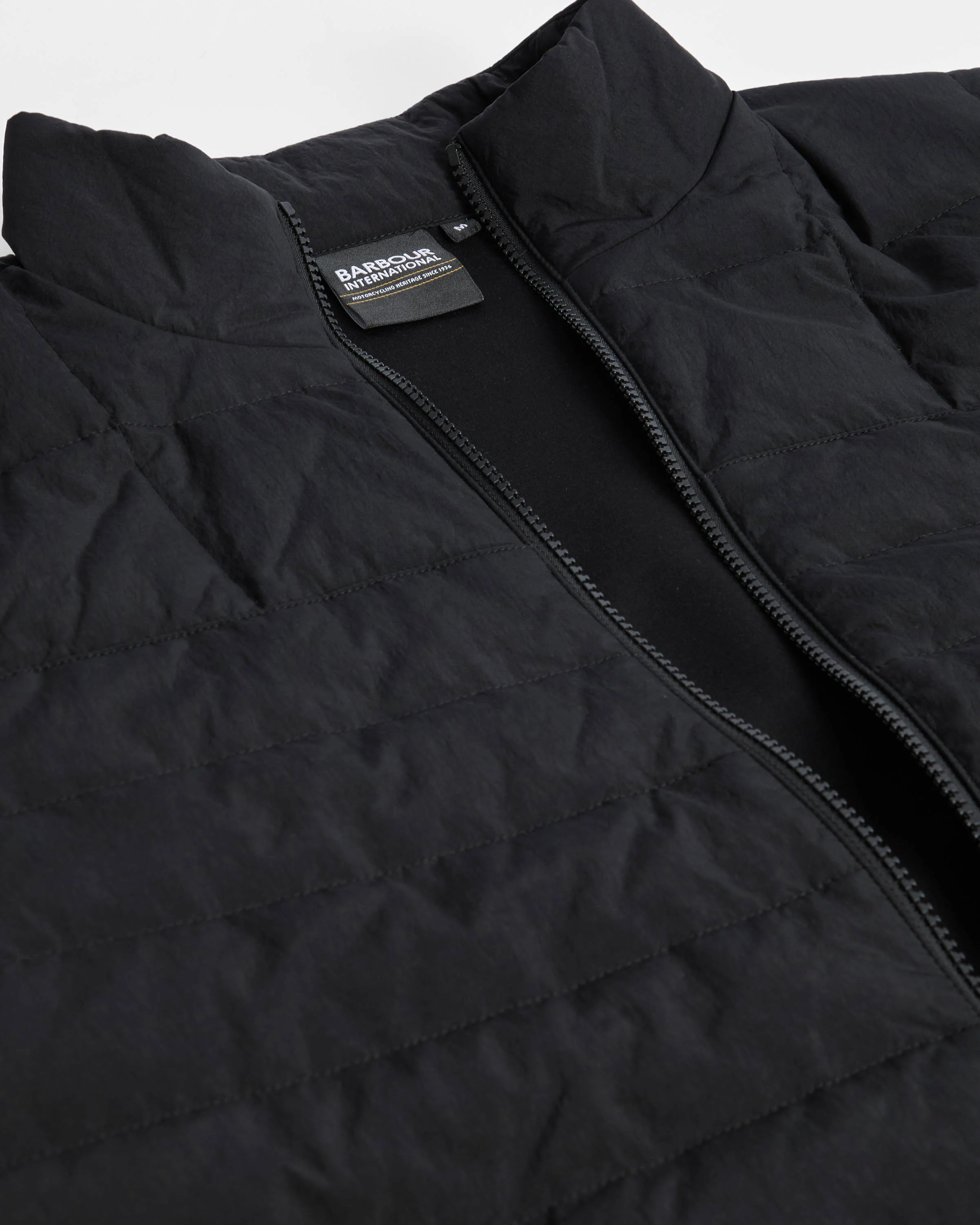 Barbour International Collins Mens Baffle Quilted Sweat - Black - Image 2