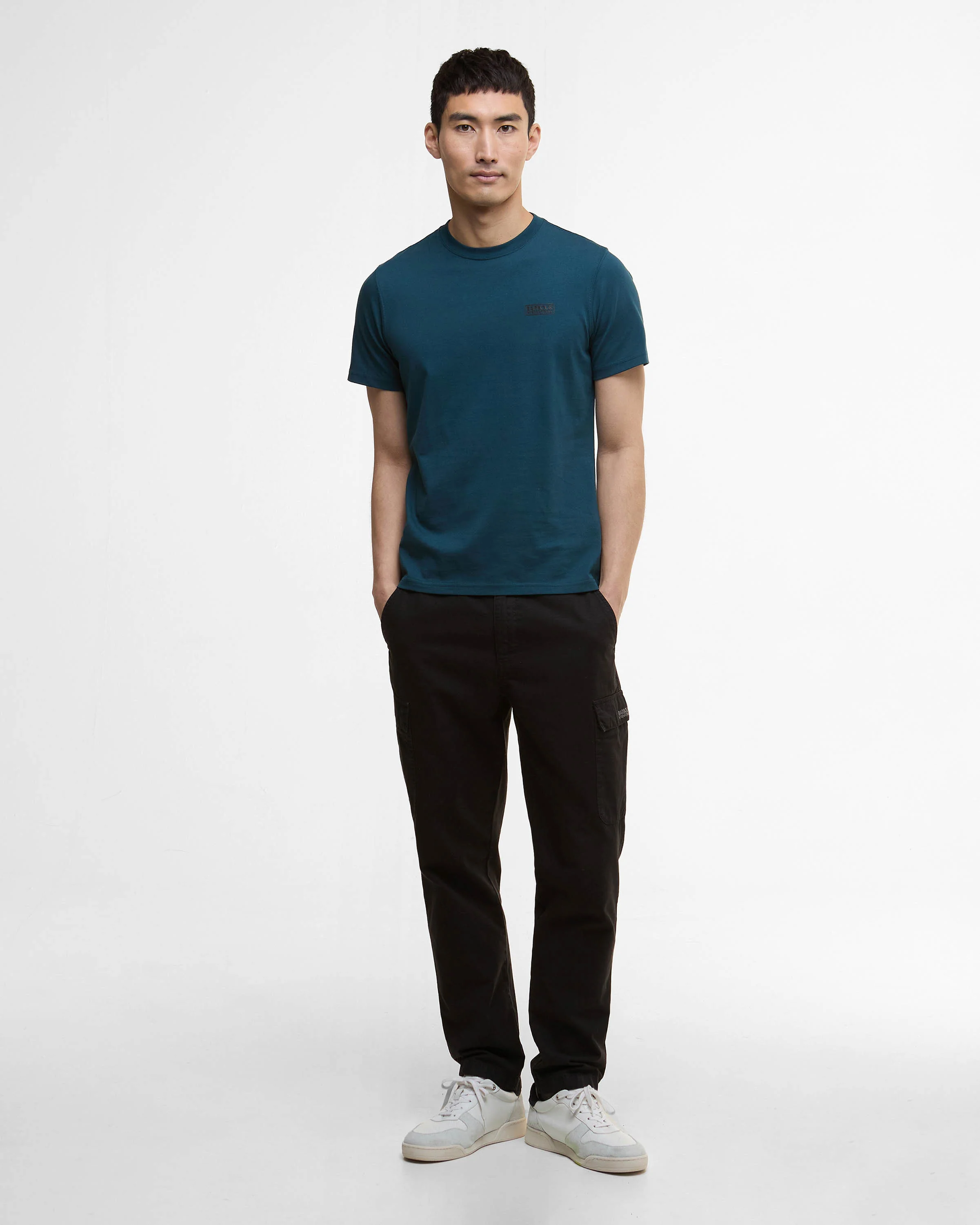 Barbour International Small Logo Mens T-Shirt - Shaded Emerald - Image 2