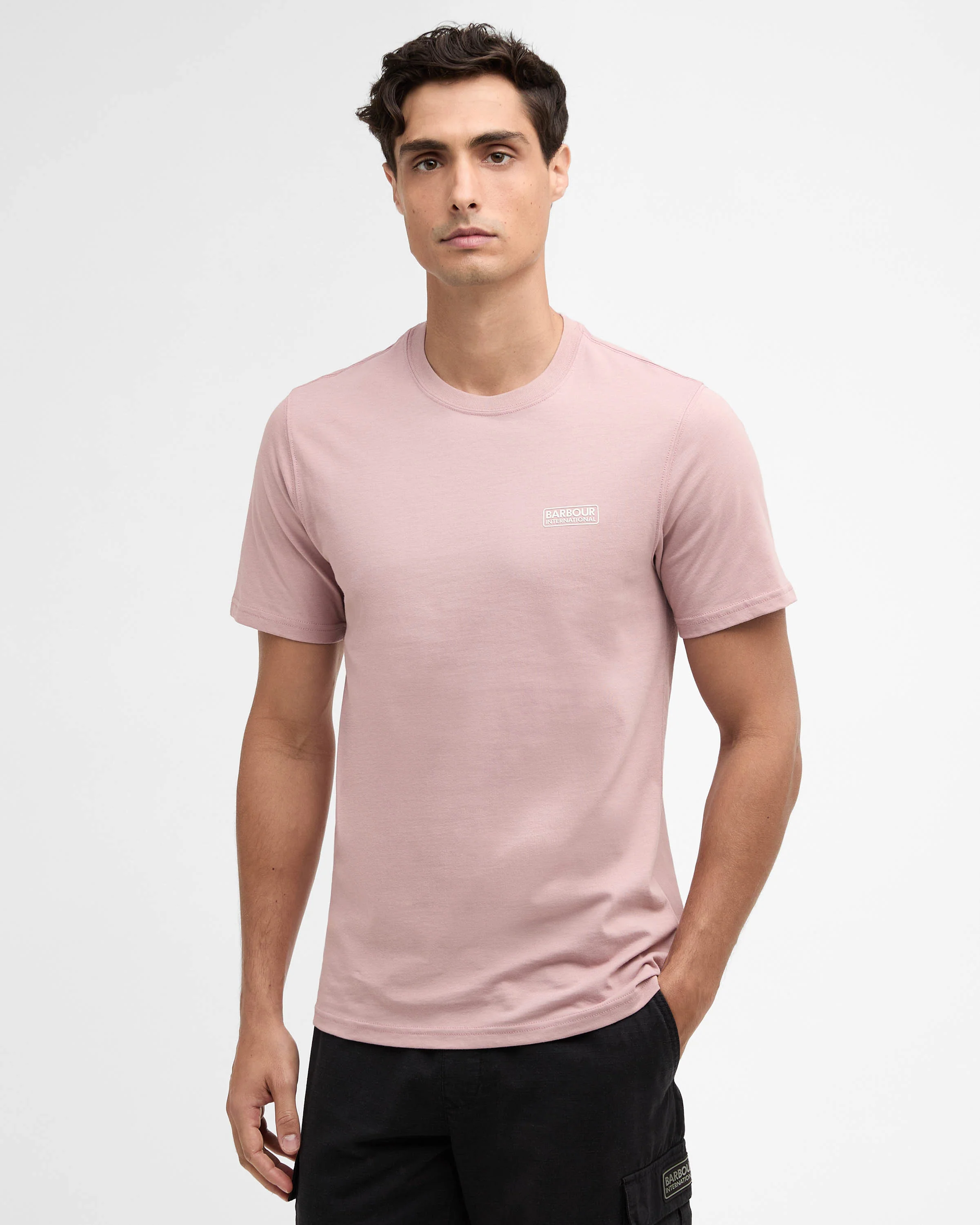 Barbour International Small Logo Mens T-Shirt - Woodrose