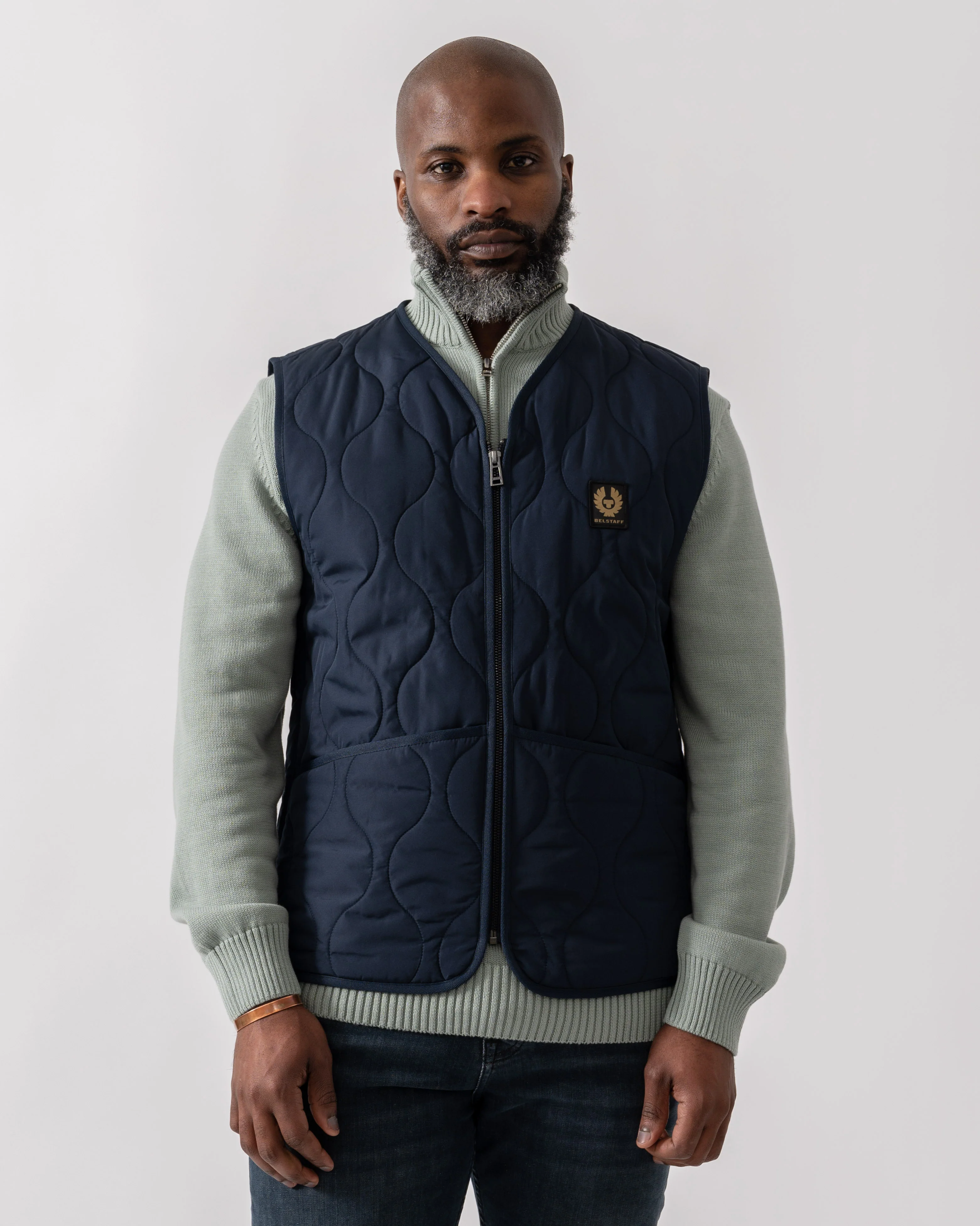 Belstaff Base Mens Gilet - Dark Ink