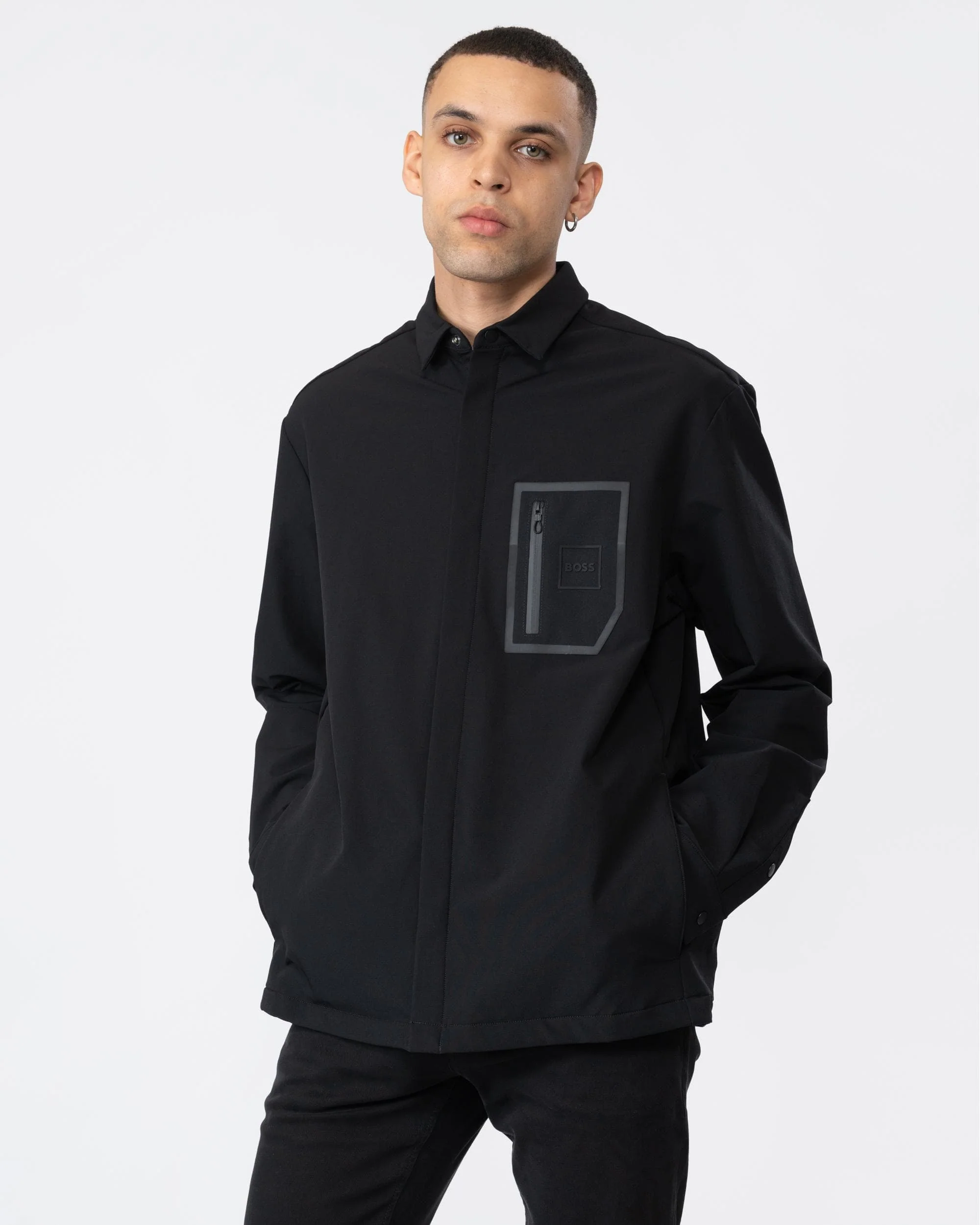 BOSS Green BUREL_X Mens Fleece Lined Overshirt