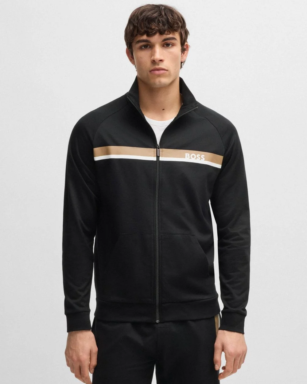 BOSS Orange Authentic Mens Full Zip Loungewear Tracksuit Jacket