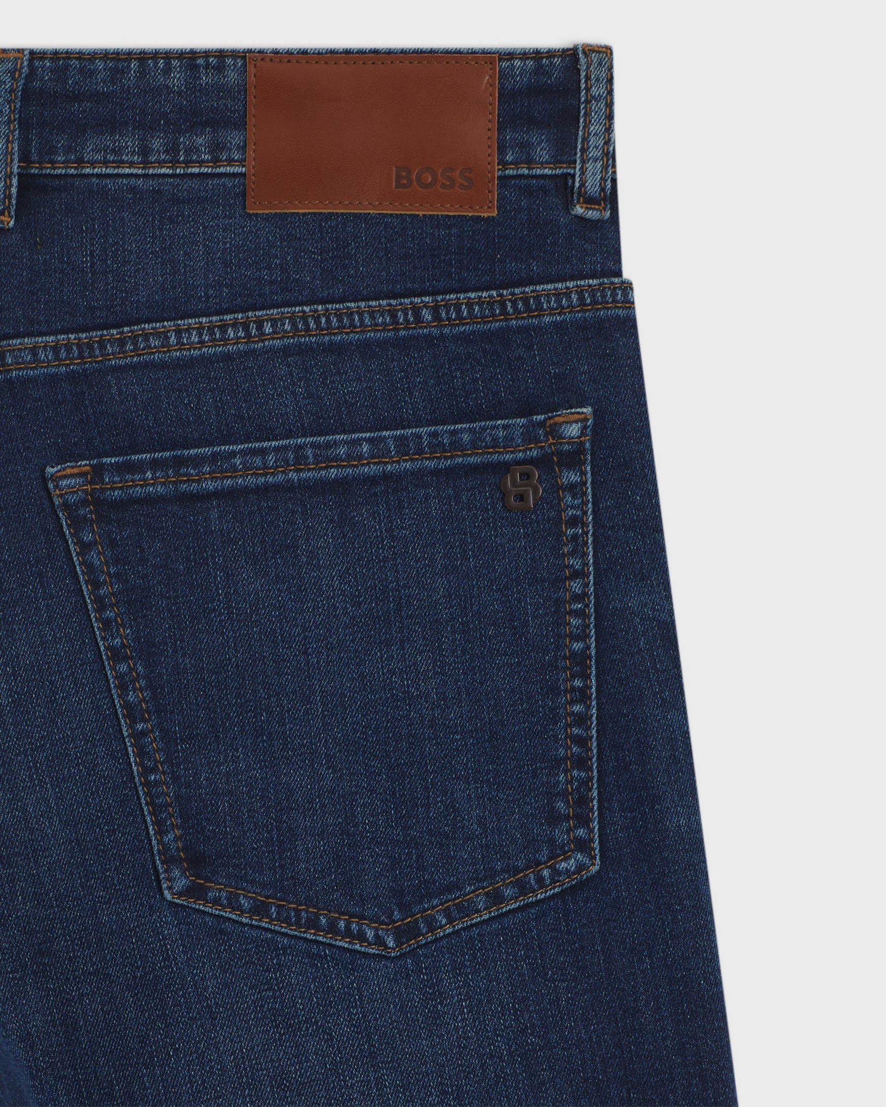 BOSS Orange Delaware Mens Slim-Fit Jeans in Blue Comfort-Stretch Denim - Medium Blue 421 - Image 2