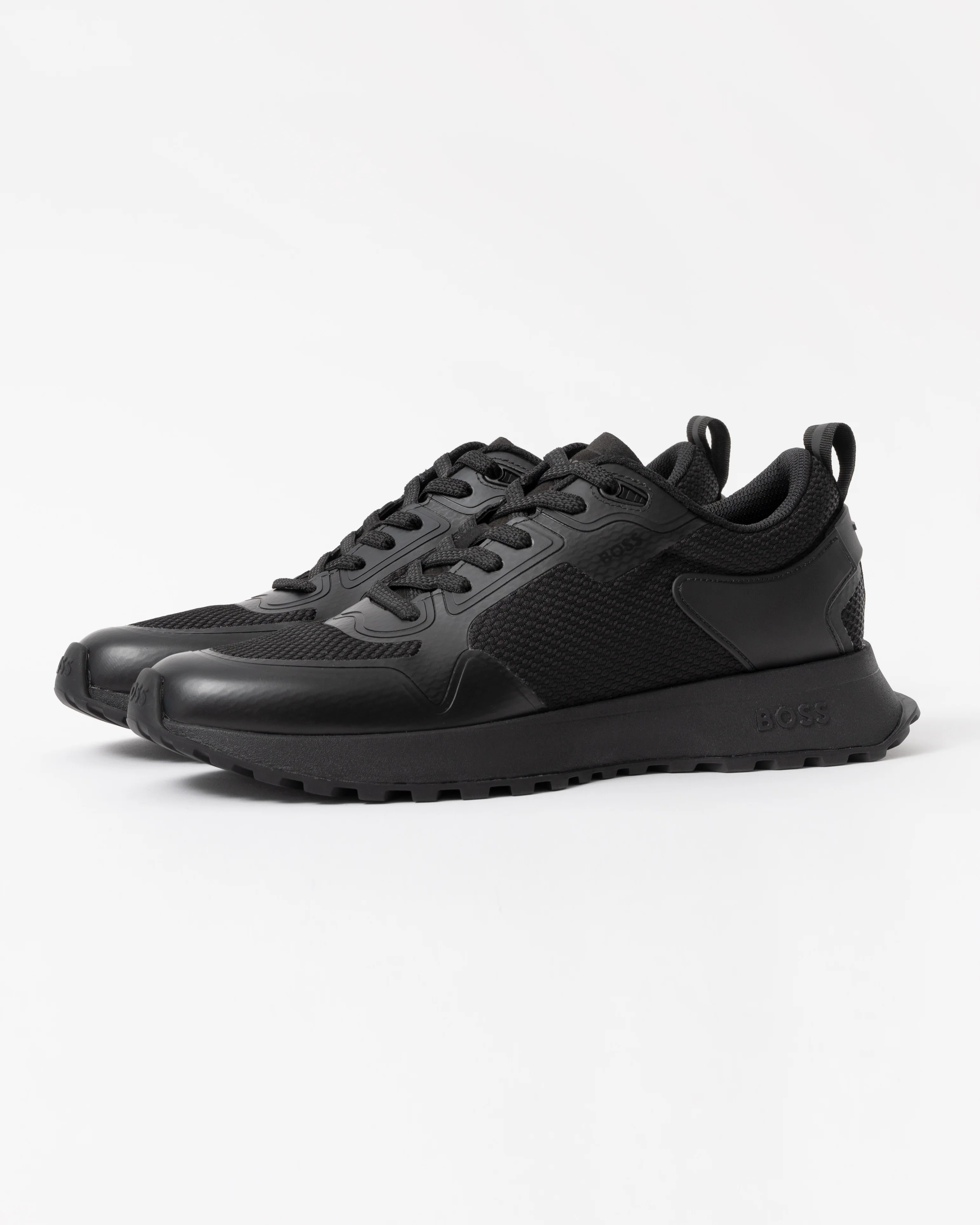 BOSS Orange Jonah Trainers with Mesh Details - Black 009