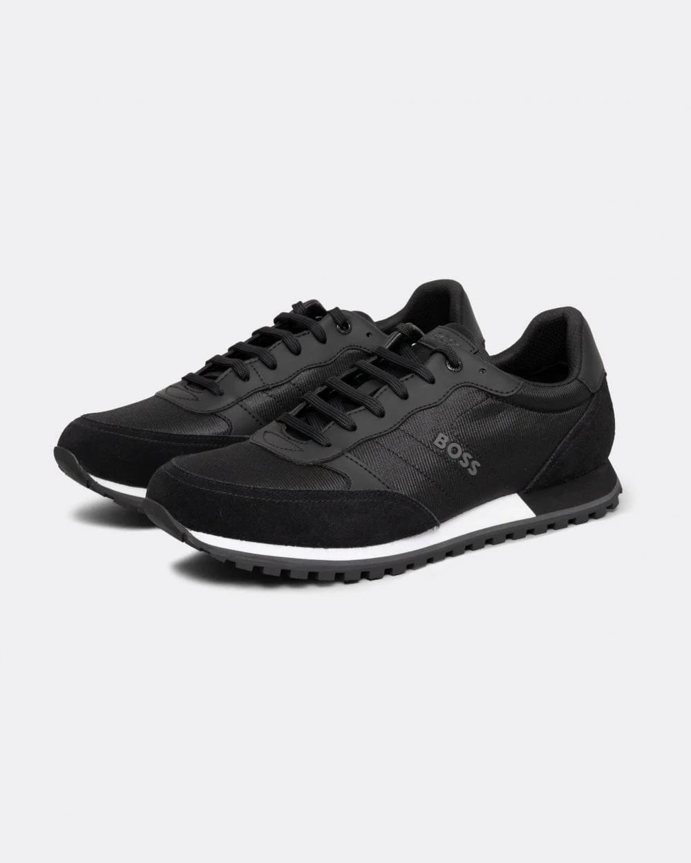BOSS Orange Parkour L Mens Running Style Trainers In Mixed Materials With Logo Details NOS - Black 001