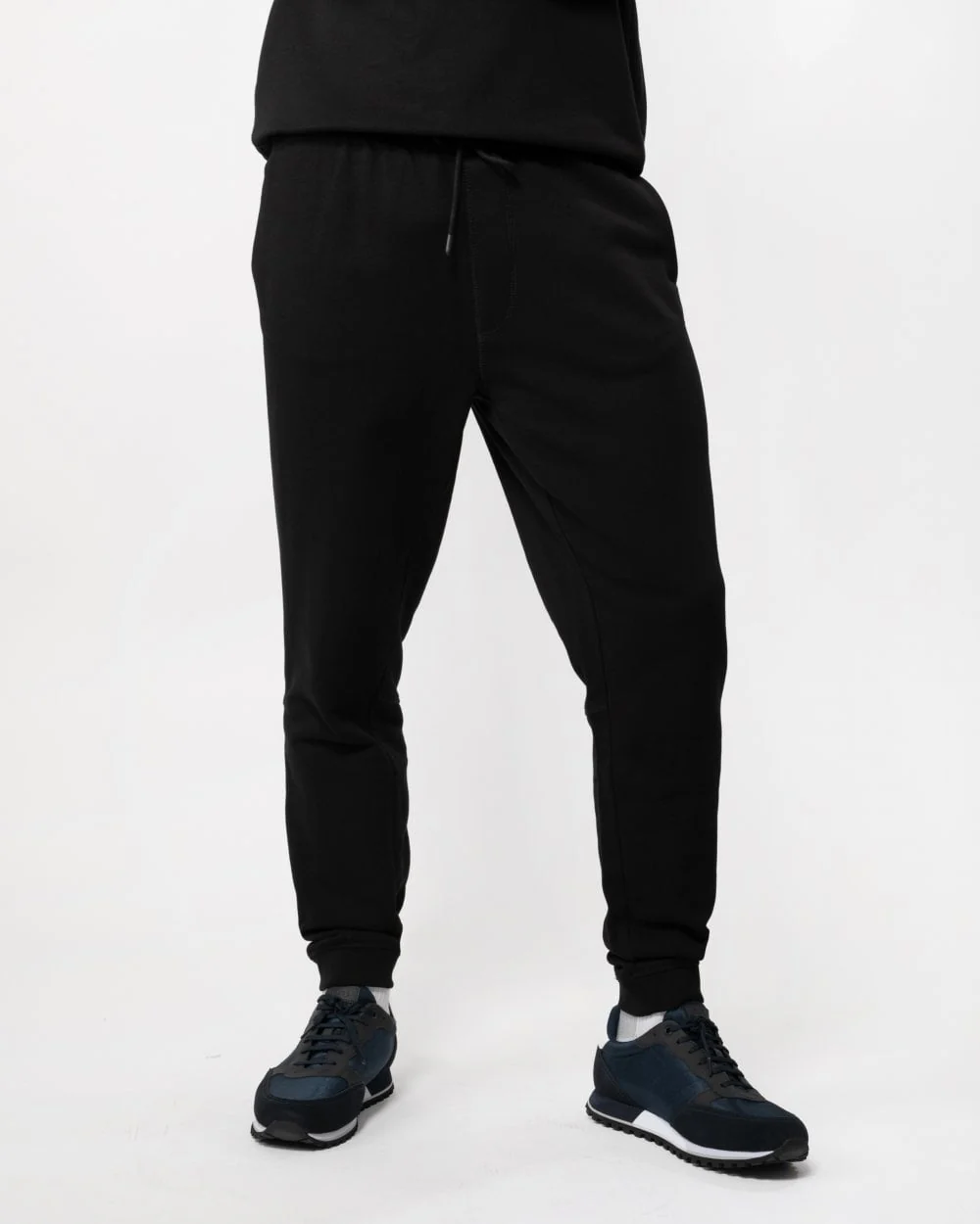 BOSS Orange Sestart Mens Cotton-Terry Tracksuit Bottoms With Logo Patch NOS - Black 001