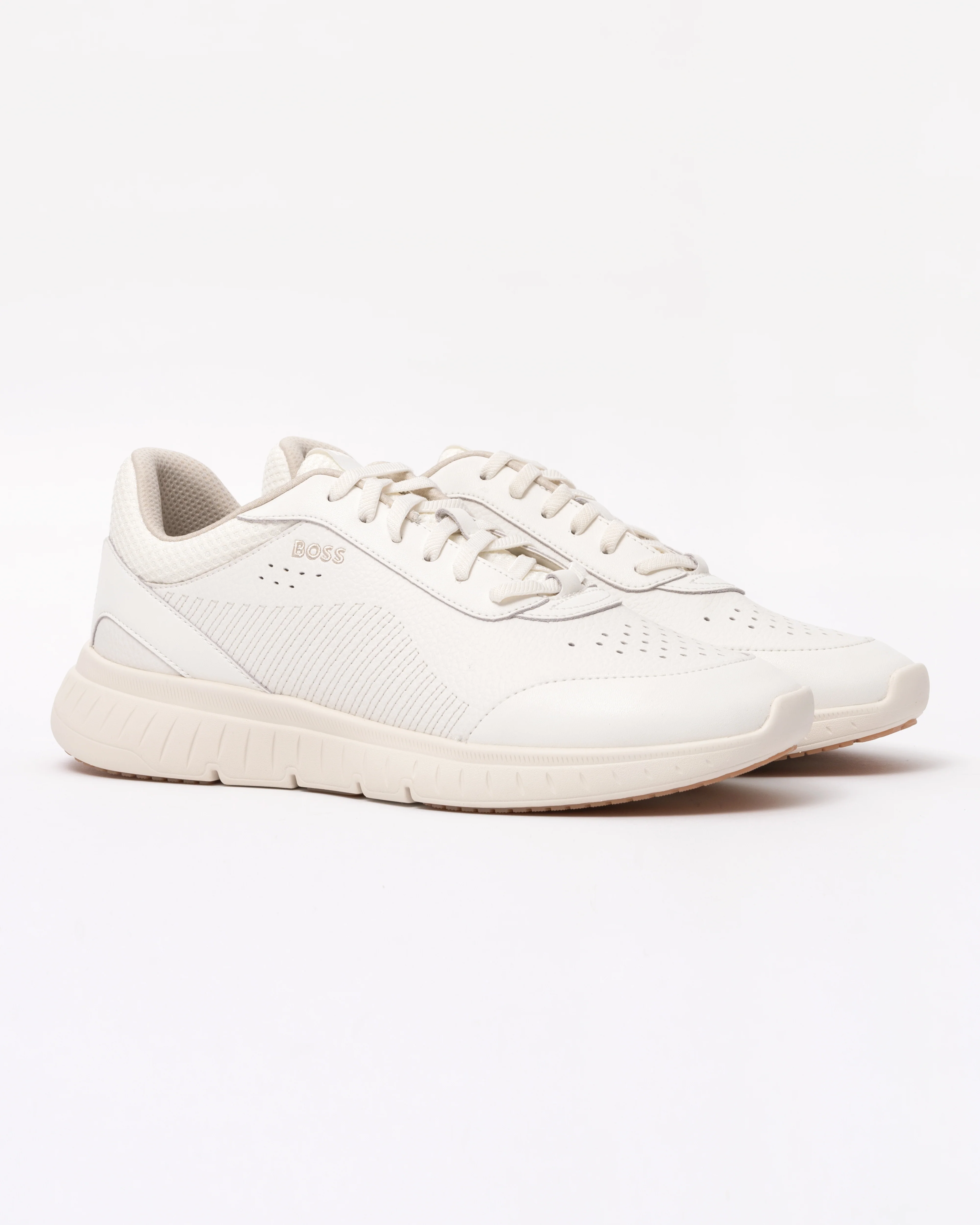 BOSS Orange Titanis_Runn_ltmx Mens Trainers - Open White 110 - Image 3