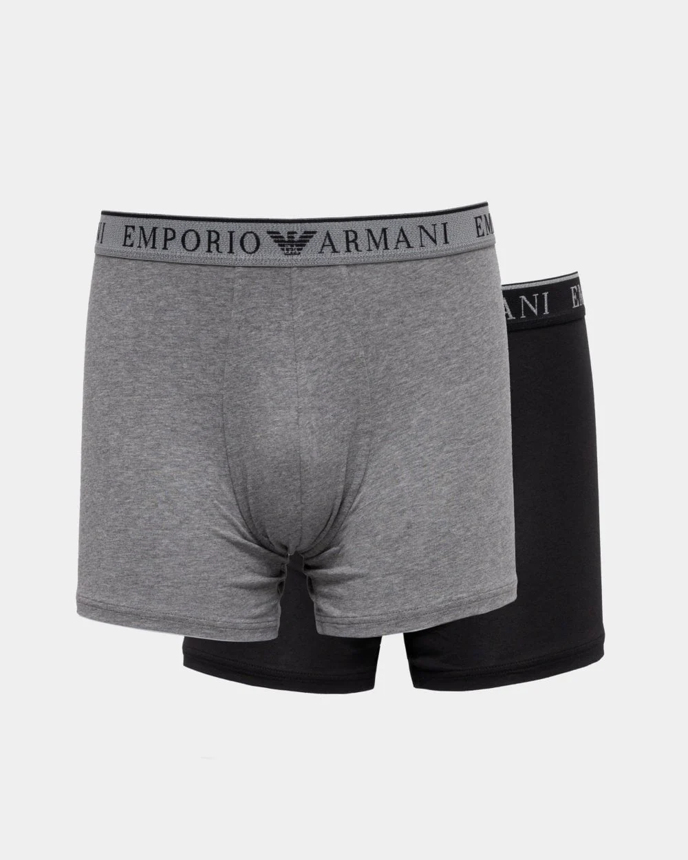 Emporio Armani Mens 2-Pack Logo Tape Midwaist Boxers