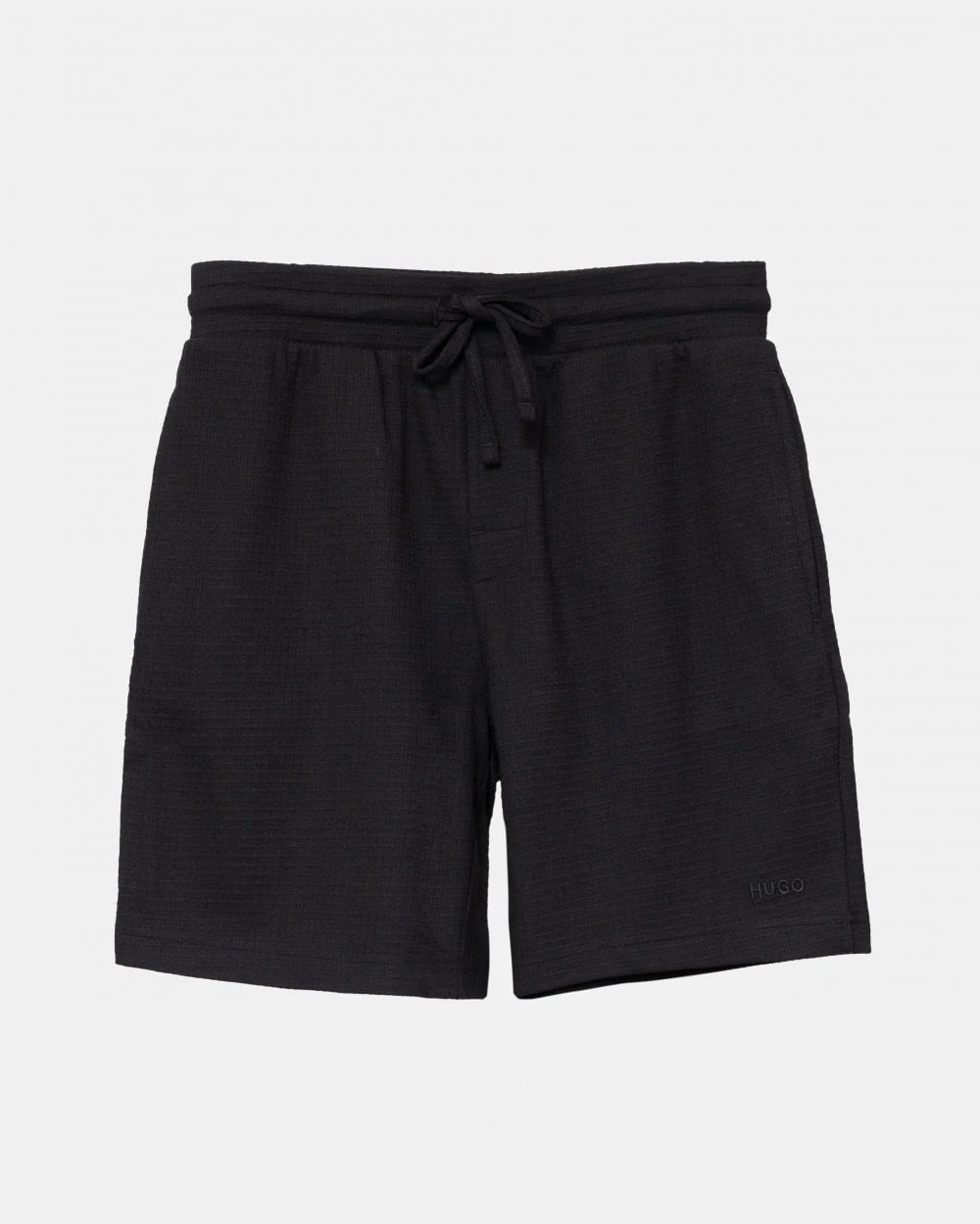 HUGO Austin Mens HUGO Austin Mens HUGO Austin Mens Waffle-Structured Pyjama Shorts with Embroidered Logo