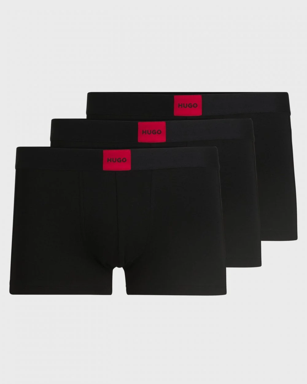 HUGO Galaxy Mens 3-Pack Trunks with Label Logo