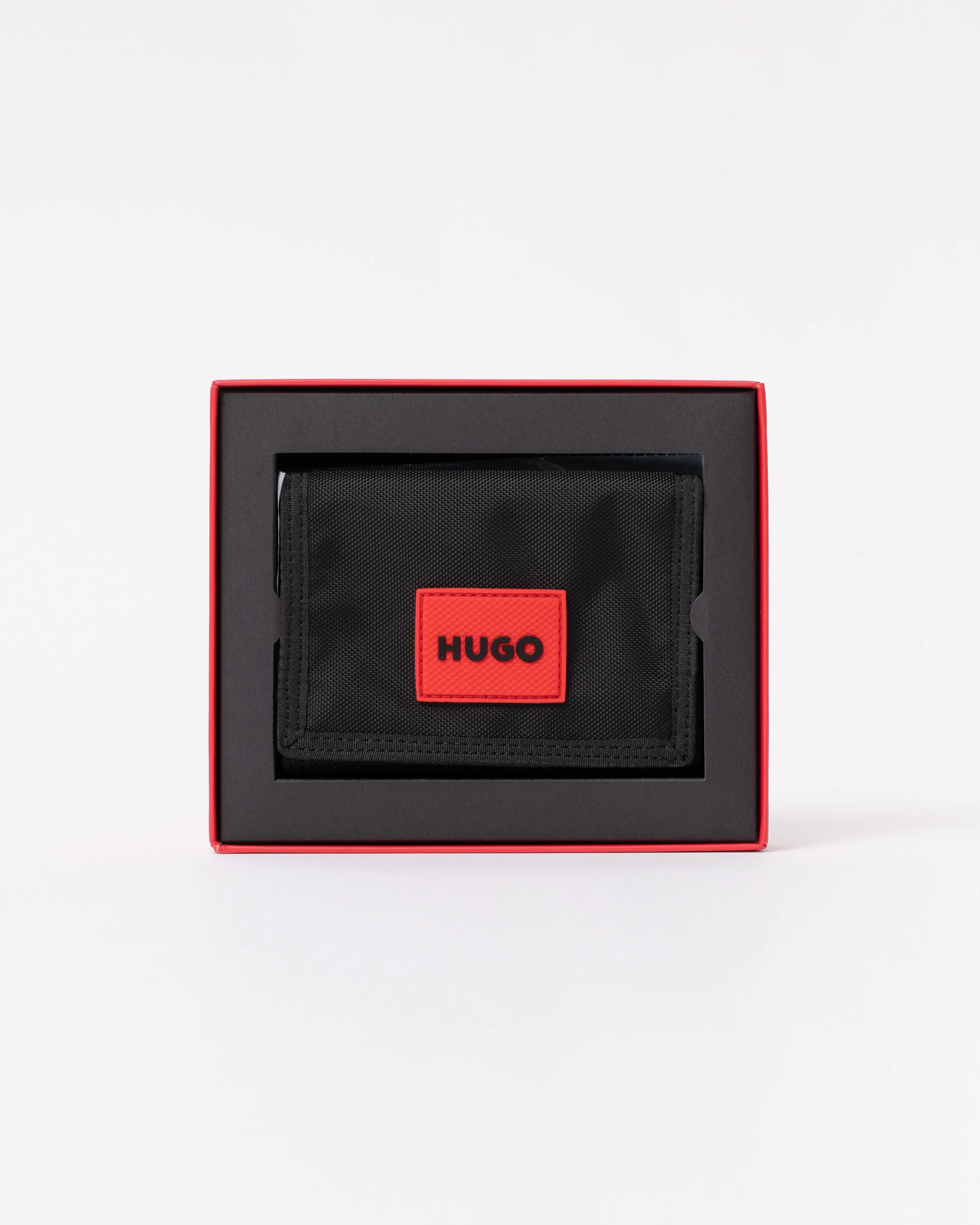 HUGO Mens Gift Boxed Nylon Multicard Wallet - Black 001 - Image 7