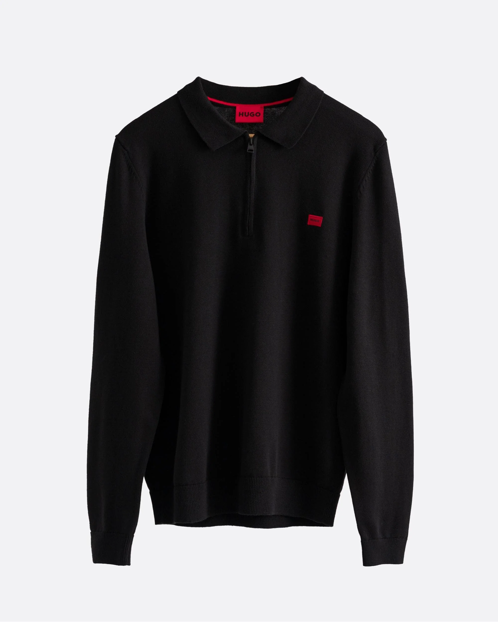 HUGO San Peer Mens Collared 1/4 Zip Jumper