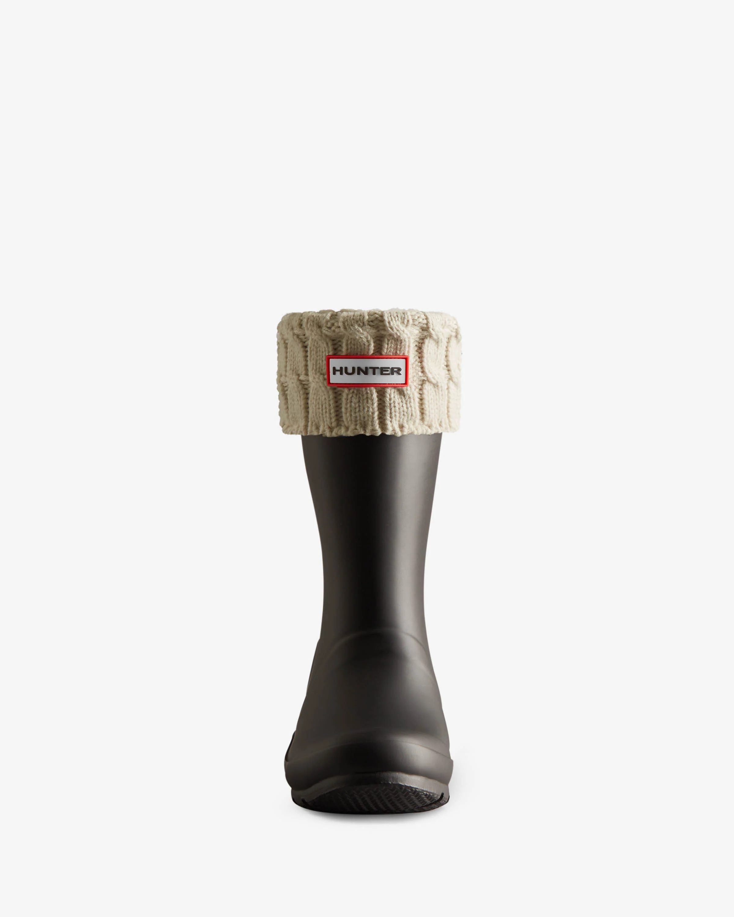 Hunter 6 Stitch Cable Short Boot Sock - Hunter White - Image 3