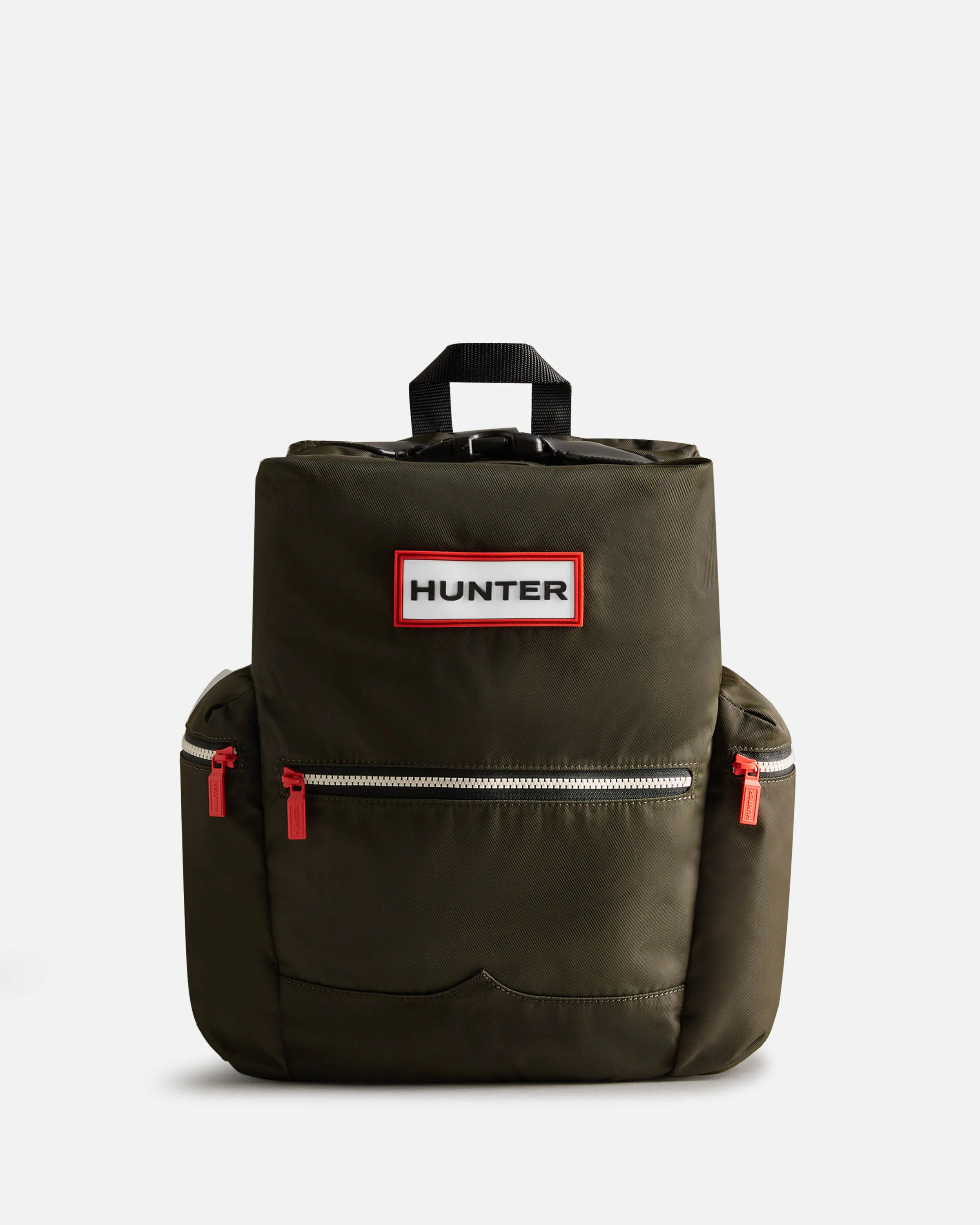 Hunter Nylon Large Topclip Backpack - Dark Olive
