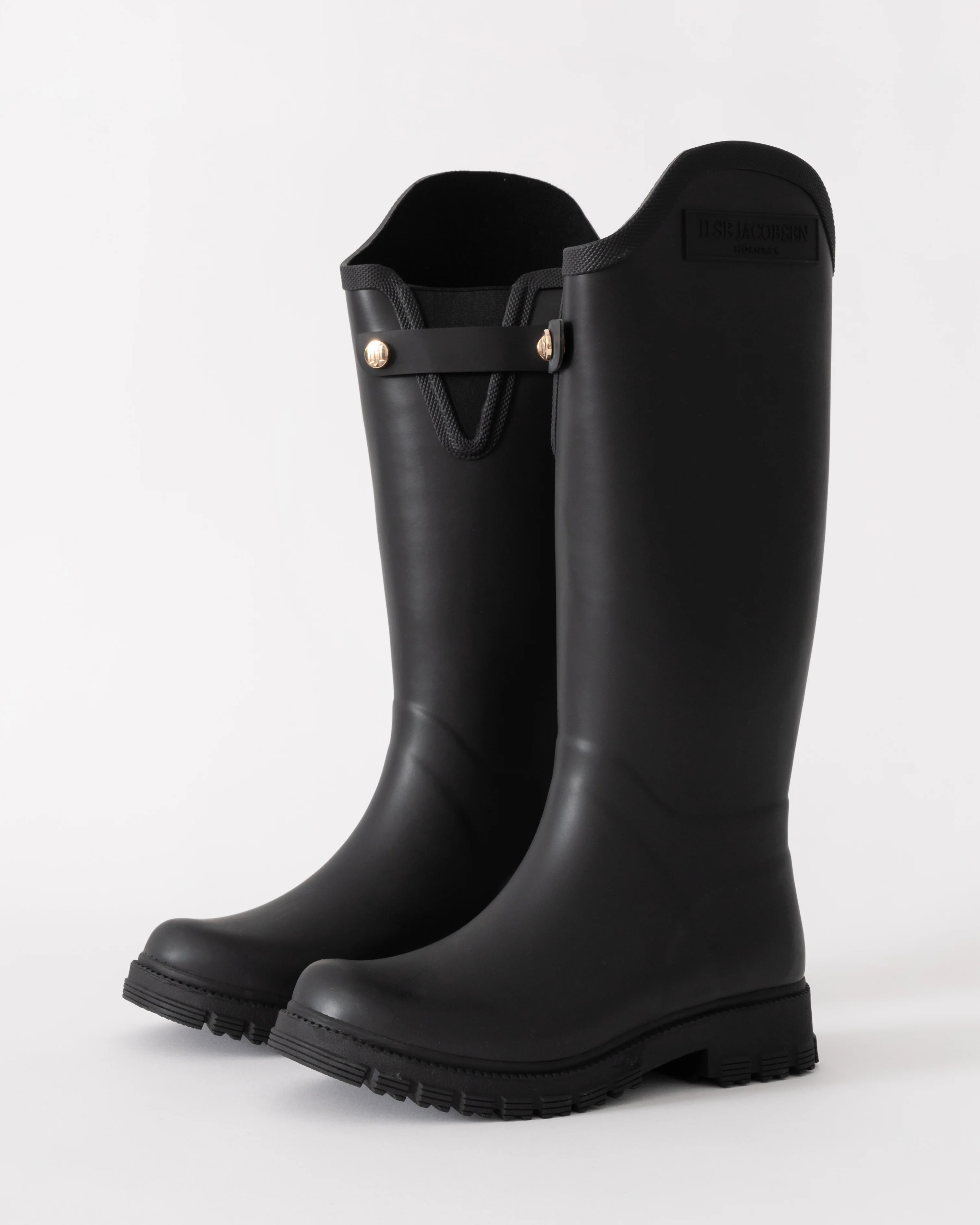 Ilse Jacobsen RubSwift Asymmetric Tall Wellies - Black
