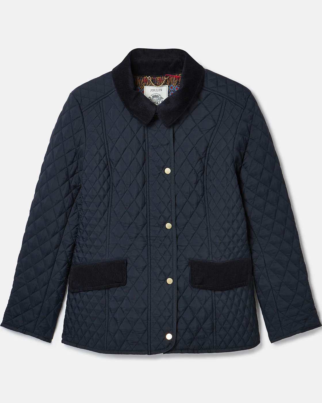 Joules Highclere Womens Diamond Quilted Jacket - Navy