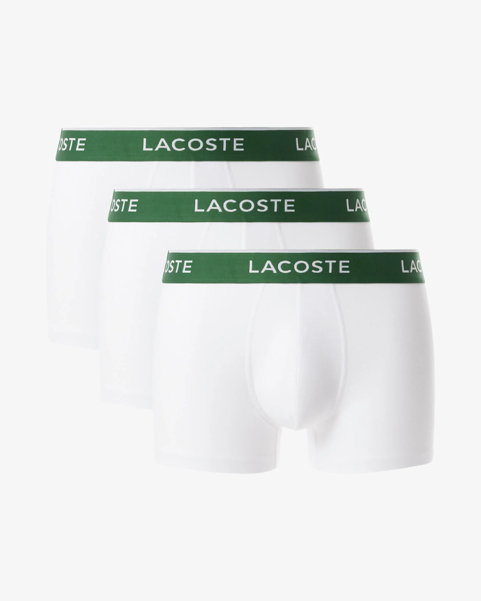 Lacoste 3-Pack of Mens Trunks - White 001