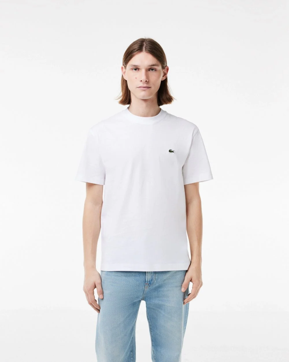 Lacoste Mens Classic Fit Cotton Jersey T-Shirt - White 001