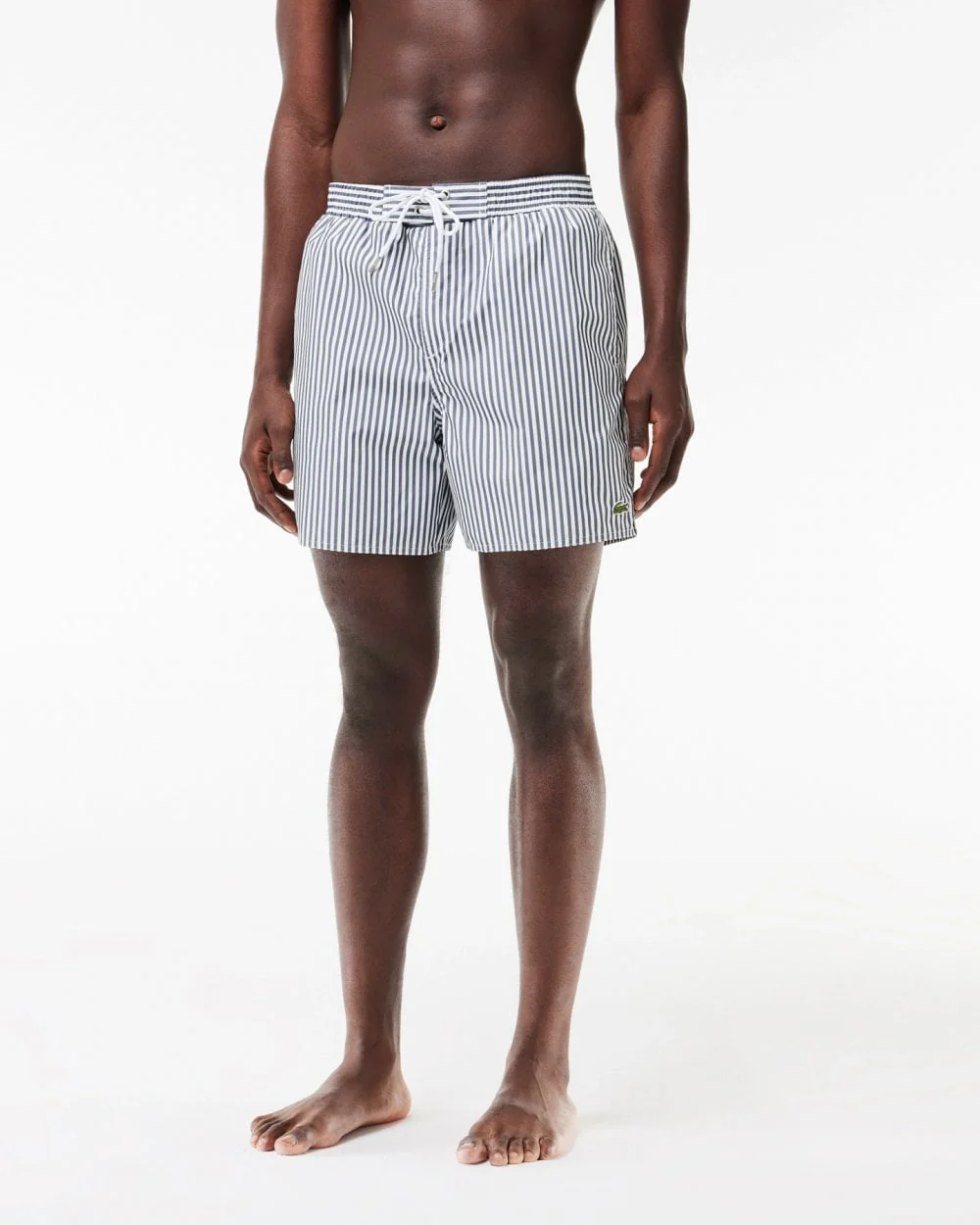 Lacoste Mens Striped Swimming Shorts
