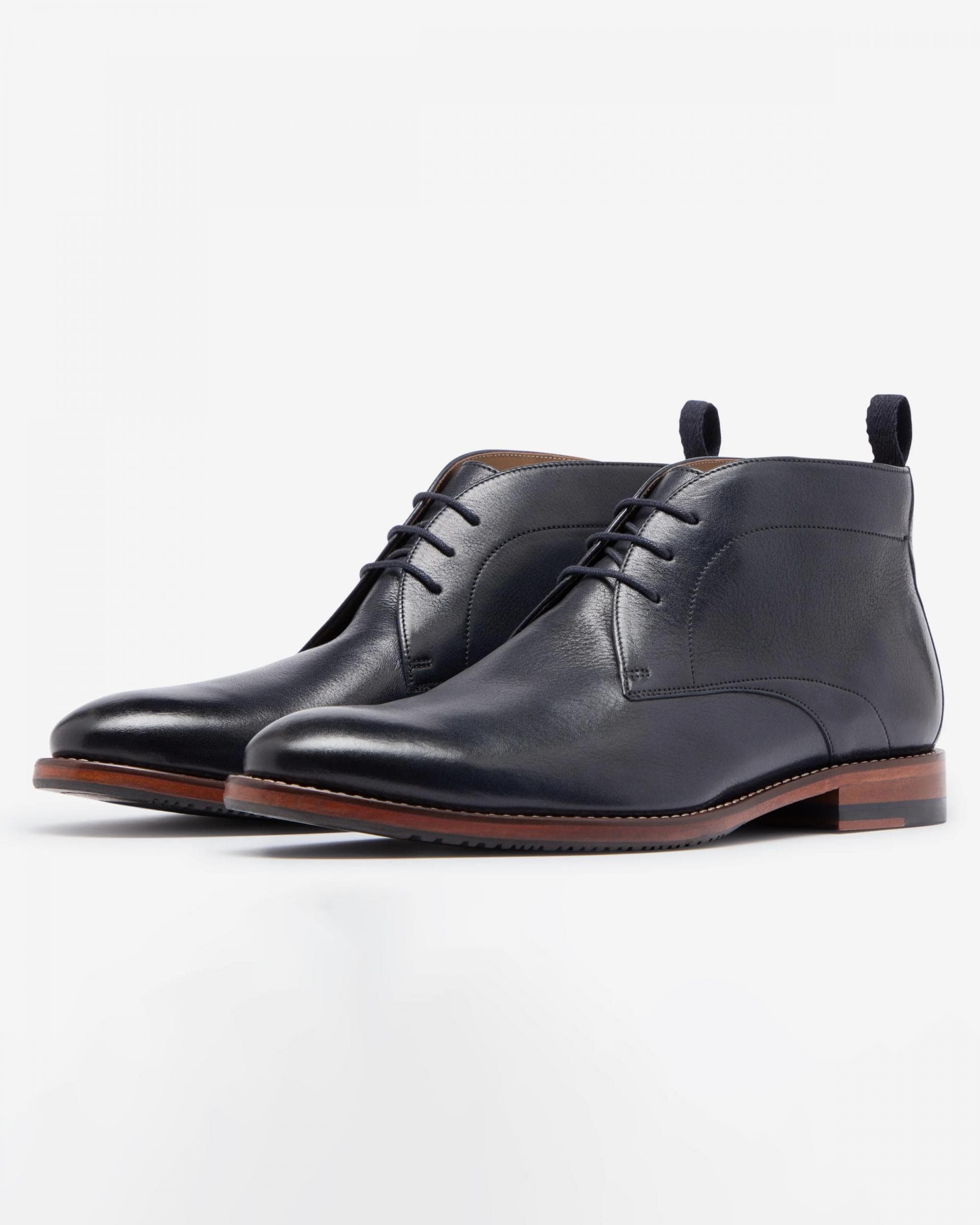 Oliver Sweeney Farleton Mens Milled Leather Chukka Boots - Navy