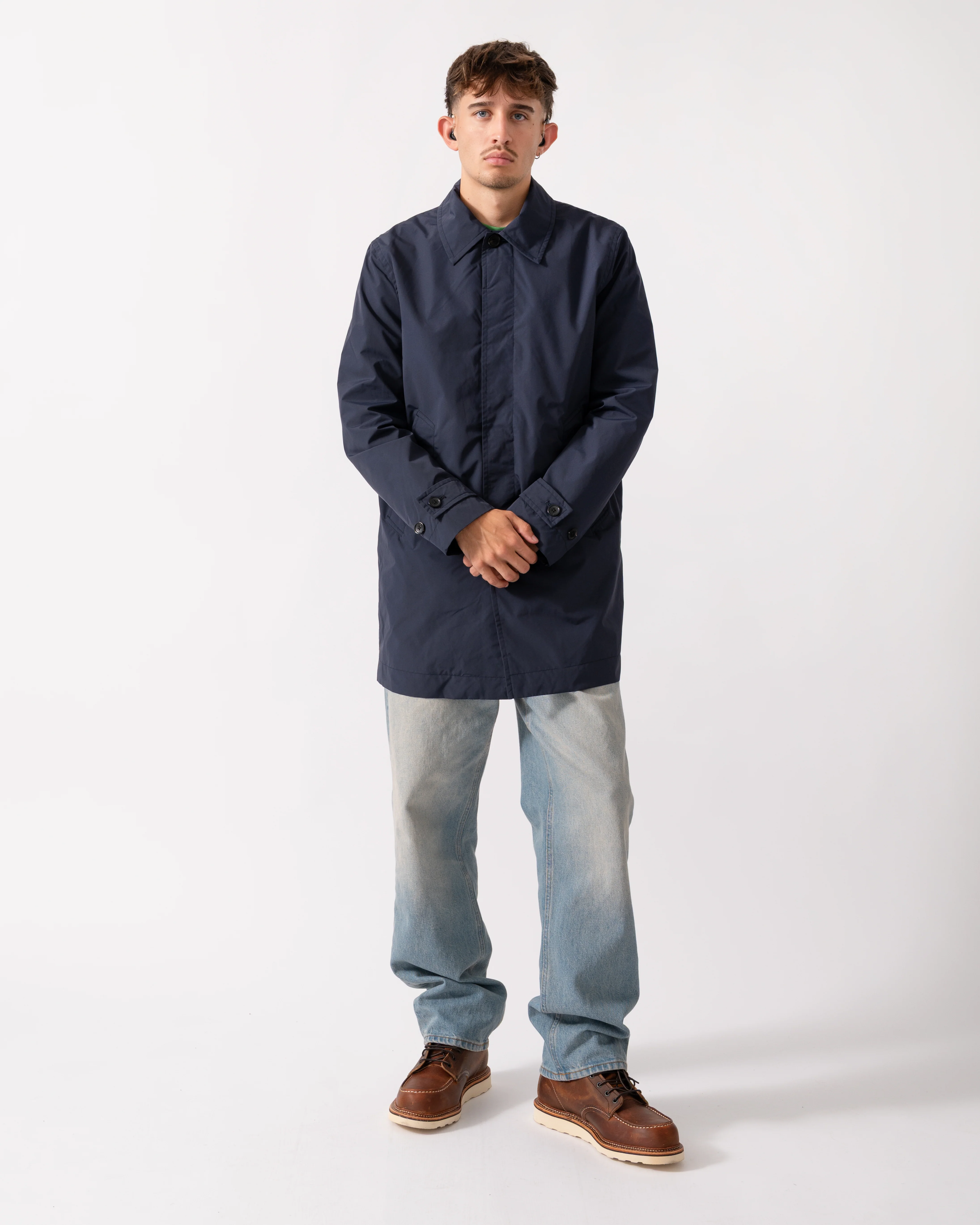 PS Paul Smith Mens Lined Mac - 49 Very Dark Navy