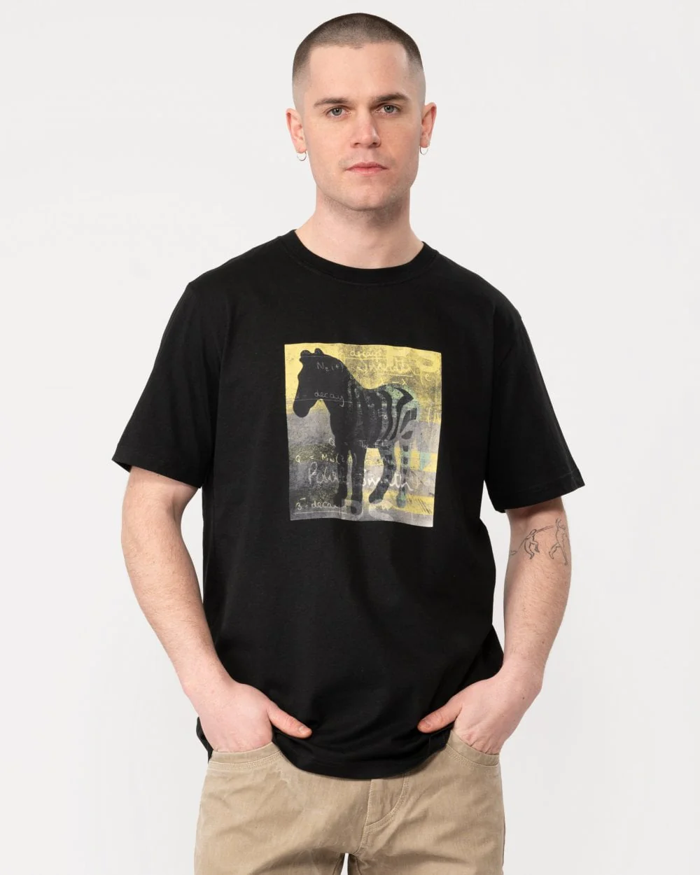 PS Paul Smith Mens Regular Fit Zebra Square T-Shirt