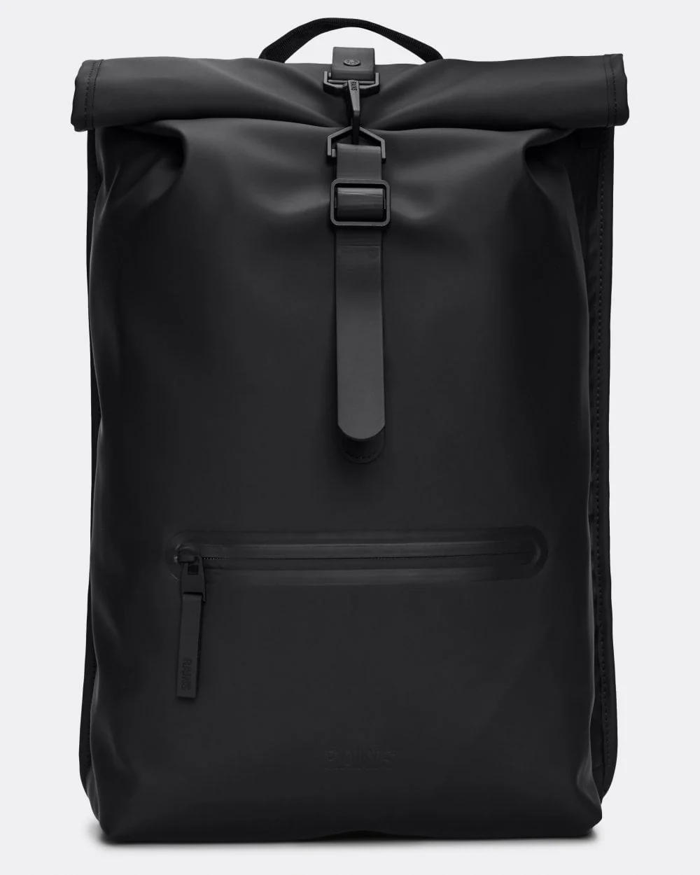 Rains Unisex Rolltop Rucksack - 01 Black