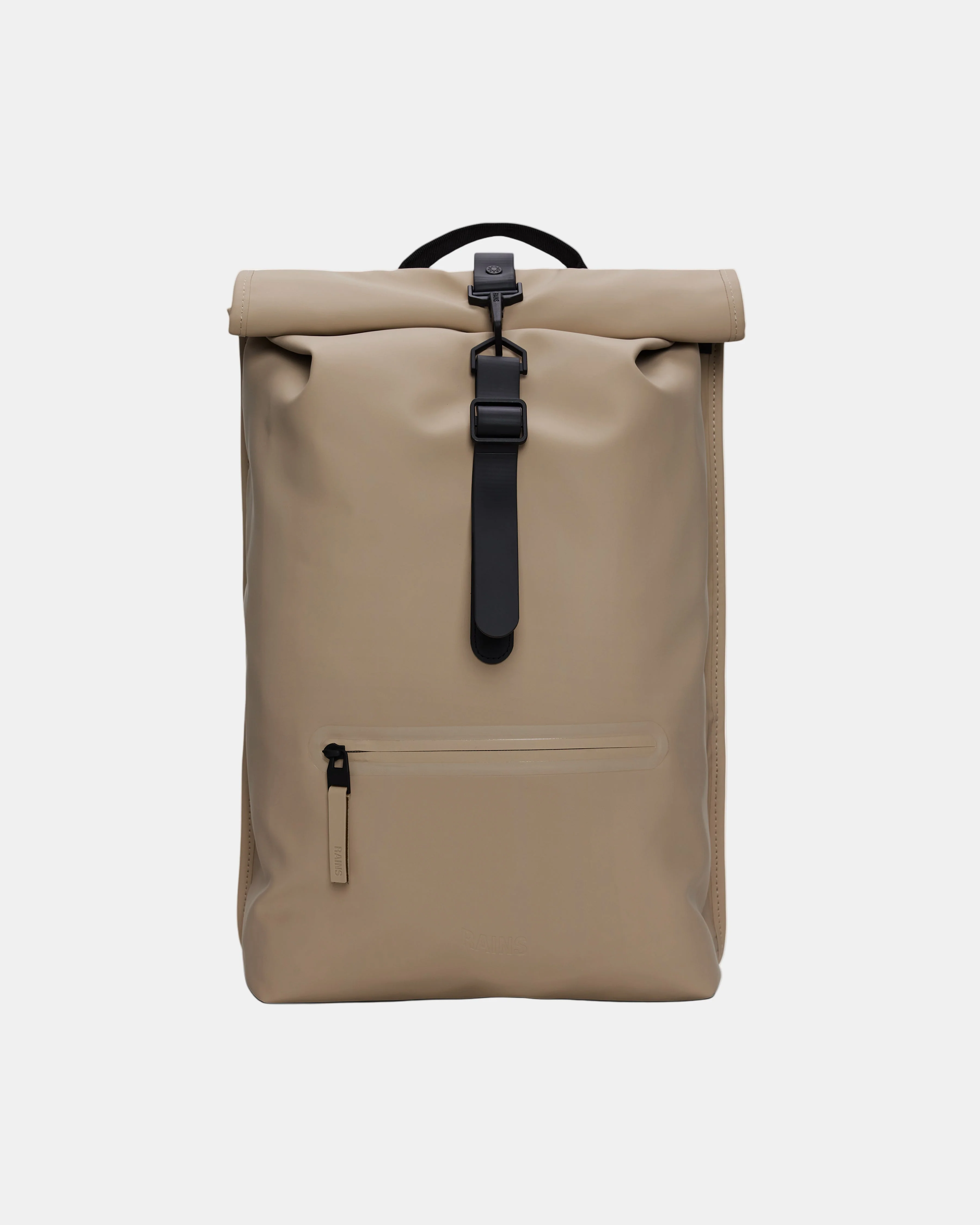 Rains Unisex Rolltop Rucksack - Beige 133