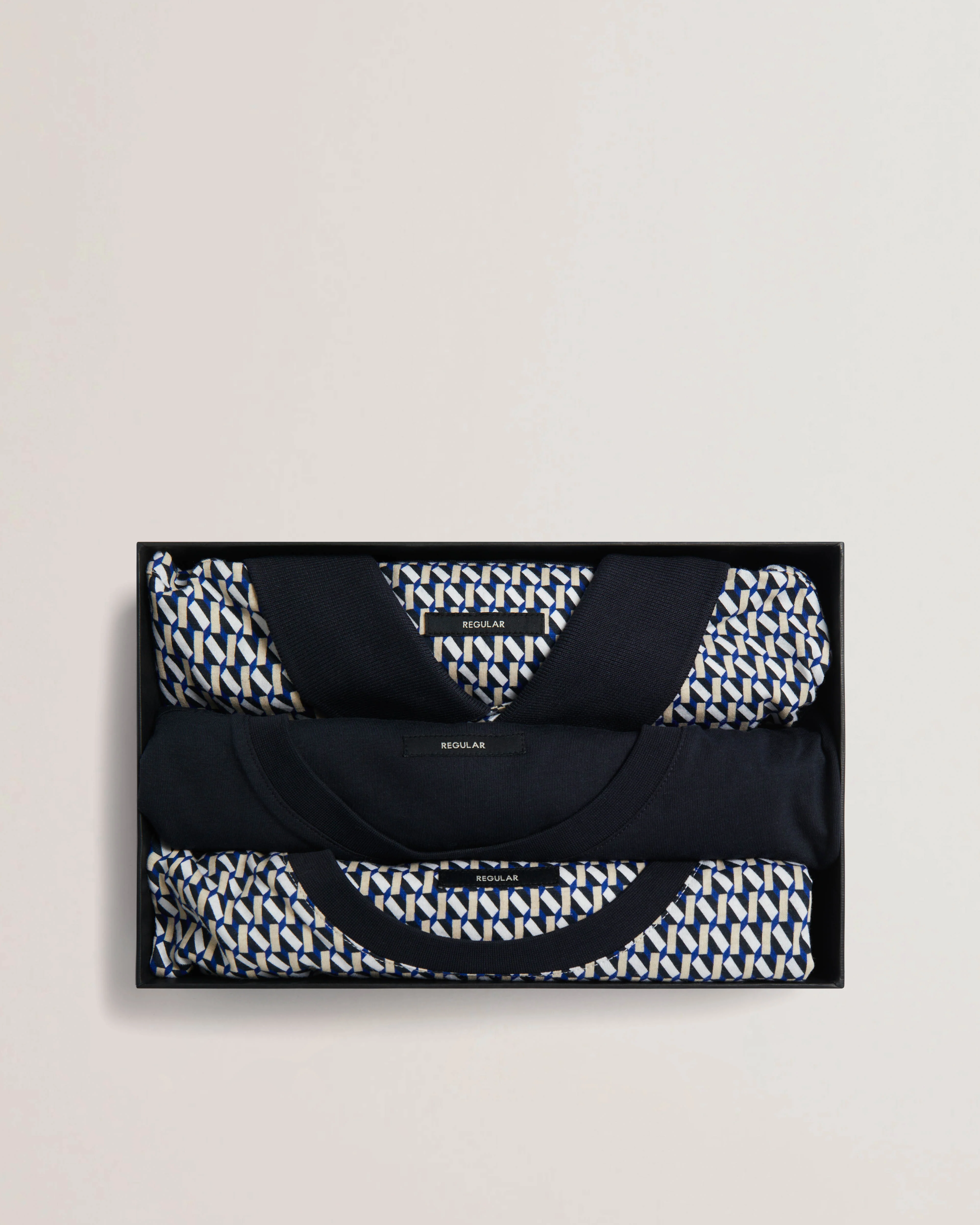 Ted Baker Sangs Mens 3-Pack T-Shirts - Navy