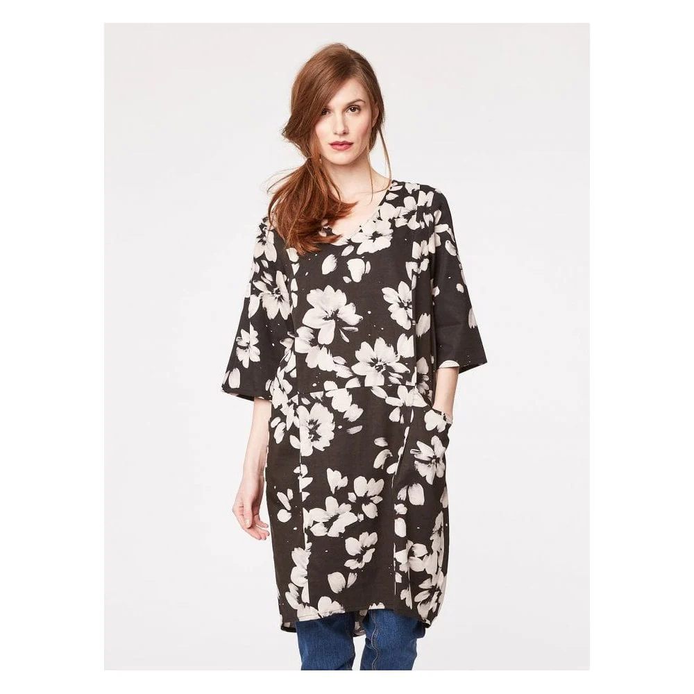 Thought Clothing Marin Womens Tencel Flower Print Dress