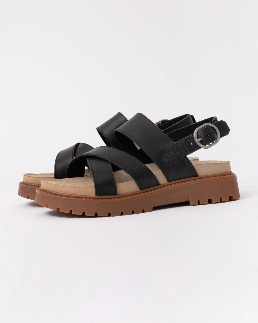 Timberland Clairemont Way Womens Backstrap Sandal - Black Full Grain