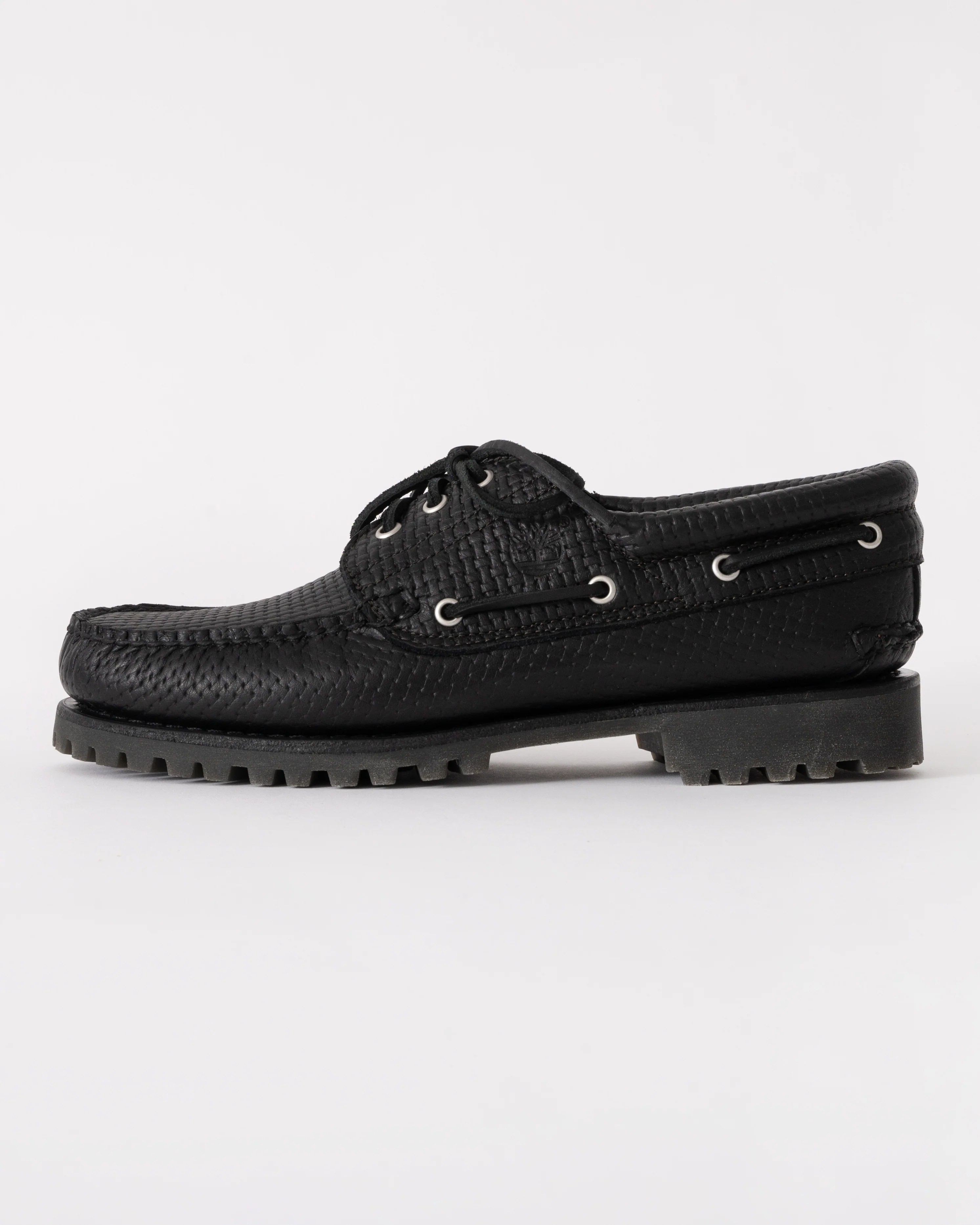Timberland Mens Authentic Full Grain Leather Boat Shoe - Black/Dark Brown - Image 2