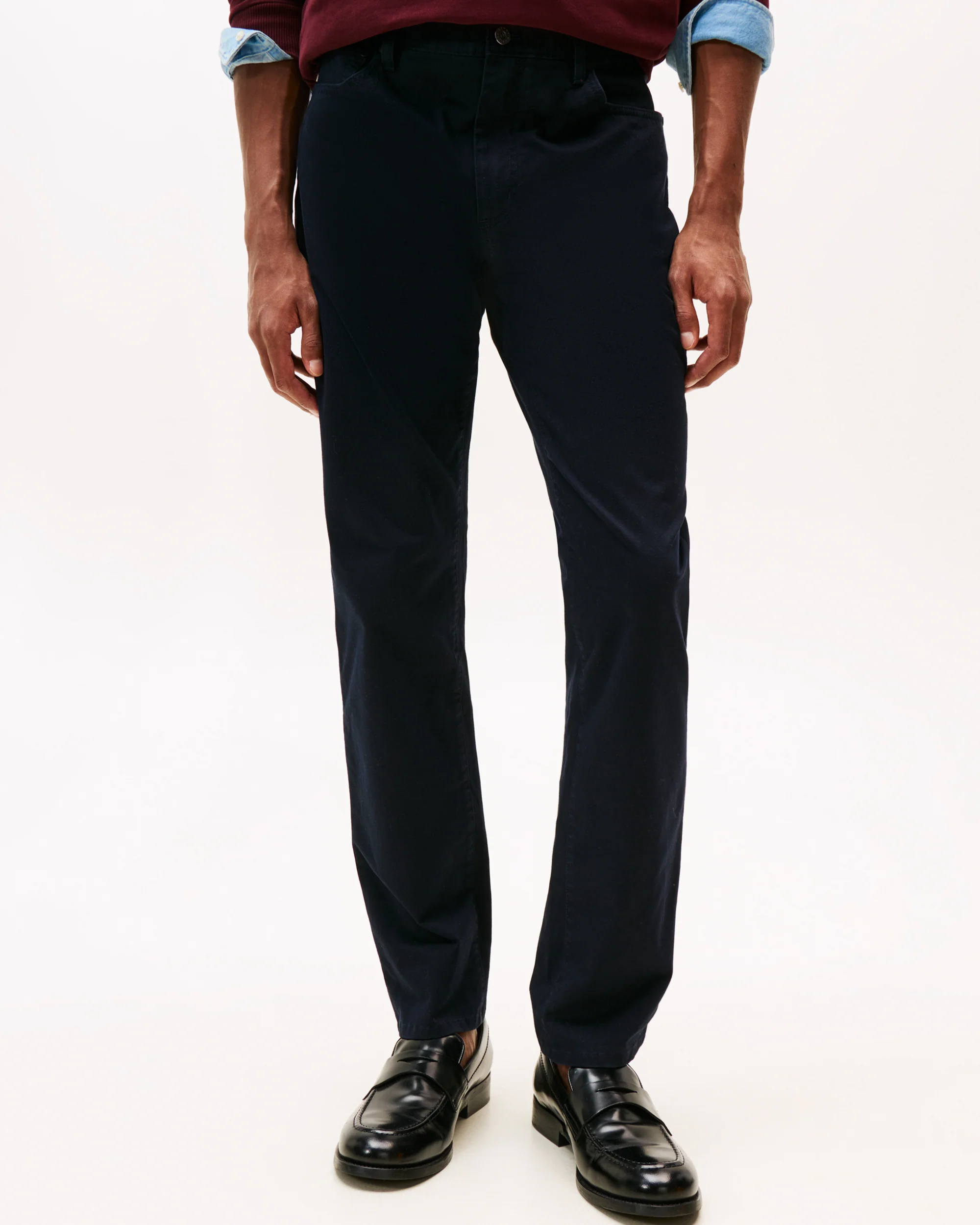 Tommy Hilfiger Essential Twill Denton Mens 5 Pocket Chinos - Desert Sky
